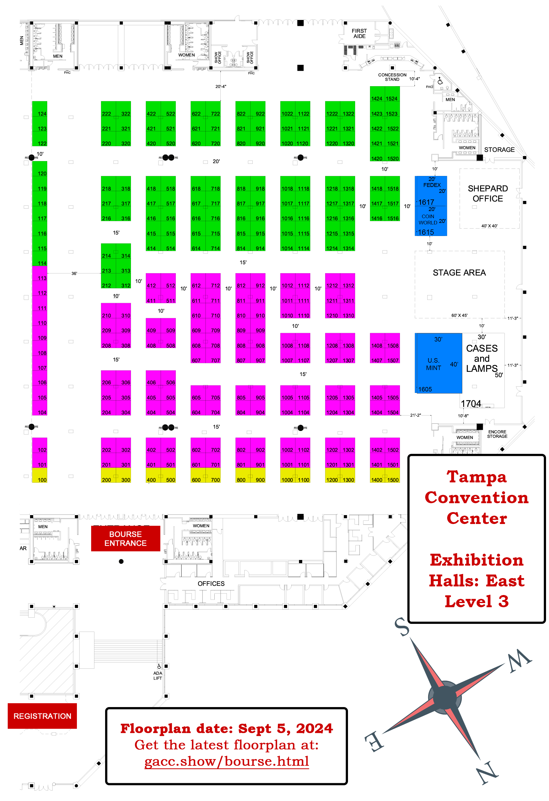 Bourse Floor Map and Dealer List | GACC Show